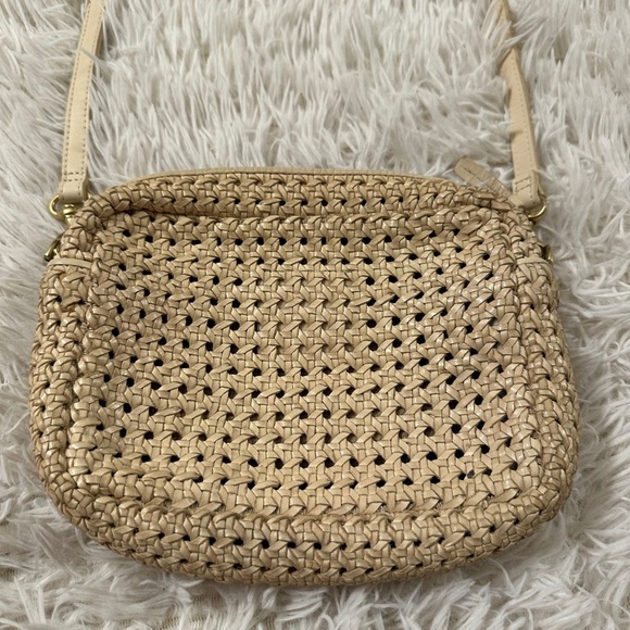 Clare V Midi Sac Cream Rattan Woven Leather Crossbody Bag - Picture 5 of 12
